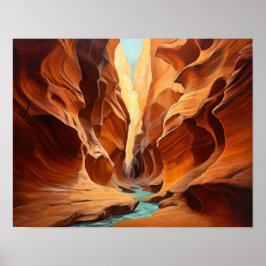 Slot Canyons Utah Landscape Art Print Poster