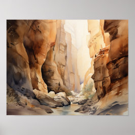 Slot Canyons Utah Landscape Art Print Poster
