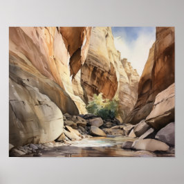 Slot Canyons Utah Landscape Art Print Poster
