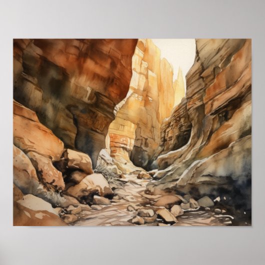 Slot Canyons Utah Landscape Art Print Poster (Voorkant)