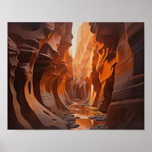 Slot Canyons Utah Landscape Art Print Poster (Voorkant)