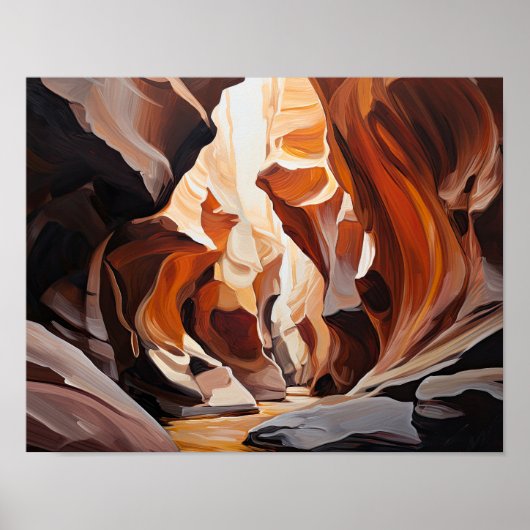 Slot Canyons Utah Landscape Art Print Poster (Voorkant)