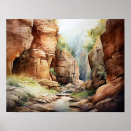 Slot Canyons Utah Landscape Art Print Poster