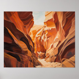 Slot Canyons Utah Landscape Art Print Poster
