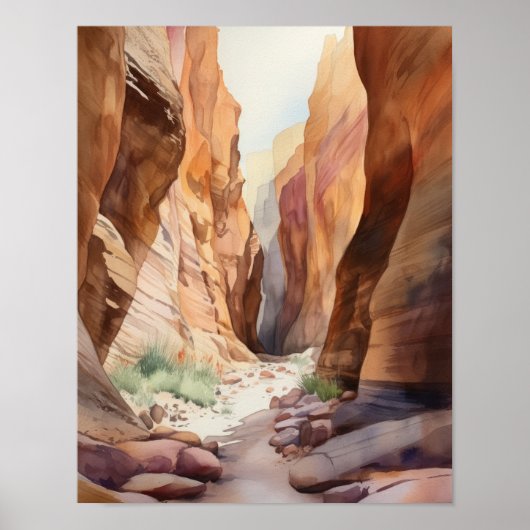 Slot Canyons Utah Landscape Art Print Poster (Voorkant)