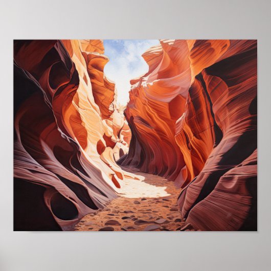 Slot Canyons Utah Landscape Art Print Poster (Voorkant)