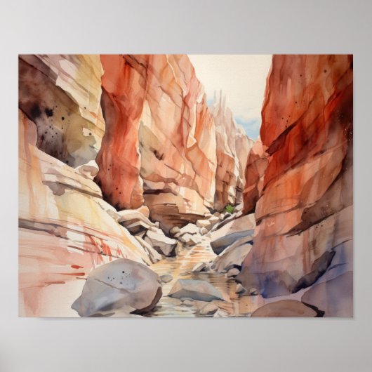 Slot Canyons Utah Landscape Art Print Poster (Voorkant)