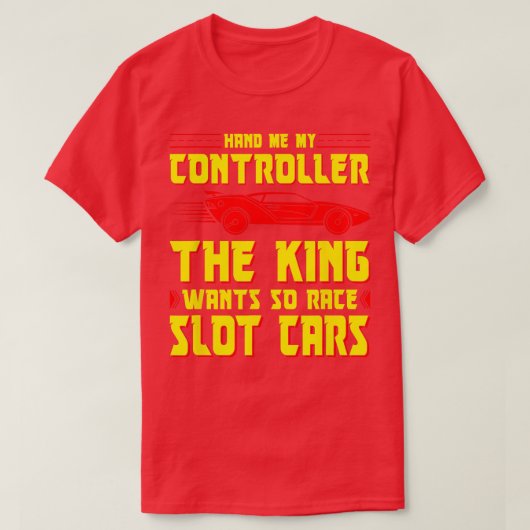 Slot Car Racing Hand Me De Controller Grappige Sle T-shirt (Design voorkant)