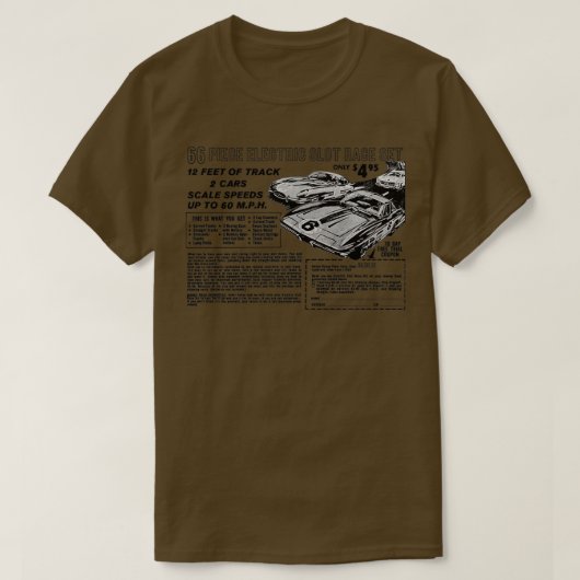 SLOT CAR RACING SET ADVERT T-SHIRT (Design voorkant)