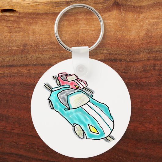 Slot Car Racing Sleutelhanger (Voorkant)