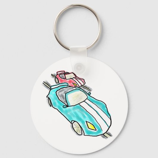 Slot Car Racing Sleutelhanger (Achterkant)