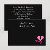 Slot- en sleuteldatumuitnodigingen van één partij kaart (Voorkant / Achterkant)