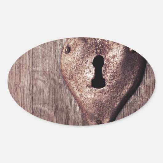 Slot Heart Ovale Sticker (Voorkant)