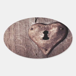Slot Heart Ovale Sticker