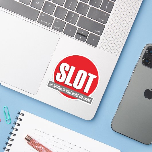 Slot Journal Sticker (Laptop met iPhone)