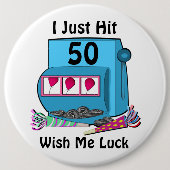 Slot Machine 50ste verjaardag Ronde Button 6,0 Cm (Voorkant)