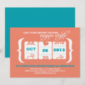 Slot Machine Bachelorette Party in Vegas Kaart (Voorkant / Achterkant)