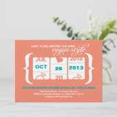 Slot Machine Bachelorette Party in Vegas Kaart (Staand voorkant)