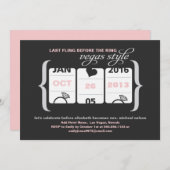 Slot Machine Bachelorette Party in Vegas Kaart (Voorkant / Achterkant)