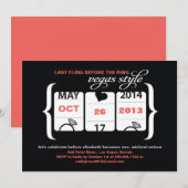 Slot Machine Bachelorette Party in Vegas Kaart (Voorkant / Achterkant)