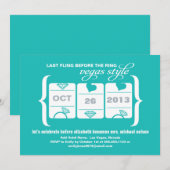 Slot Machine Bachelorette Party in Vegas Kaart (Voorkant / Achterkant)