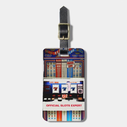 Slot Machine Expert Gambler Bagagelabel (Voorkant verticaal)