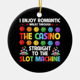 Slot Machine Gambling Casino Gambler Vegas Keramisch Ornament