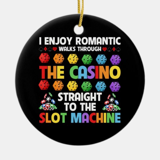 Slot Machine Gambling Casino Gambler Vegas Keramisch Ornament (Voorkant)