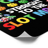 Slot Machine Gambling Casino Gambler Vegas Poster (Hoek)