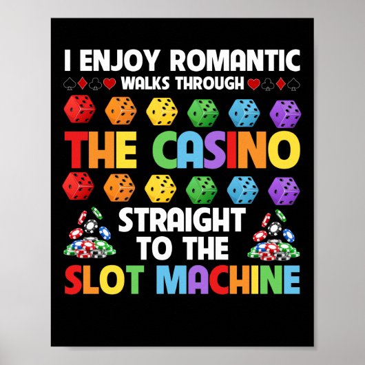 Slot Machine Gambling Casino Gambler Vegas Poster (Voorkant)