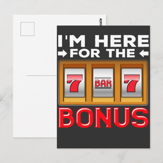 Slot Machine Gambling Funny Casino Fan Briefkaart (Voorkant / Achterkant)