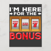 Slot Machine Gambling Funny Casino Fan Briefkaart (Voorkant)