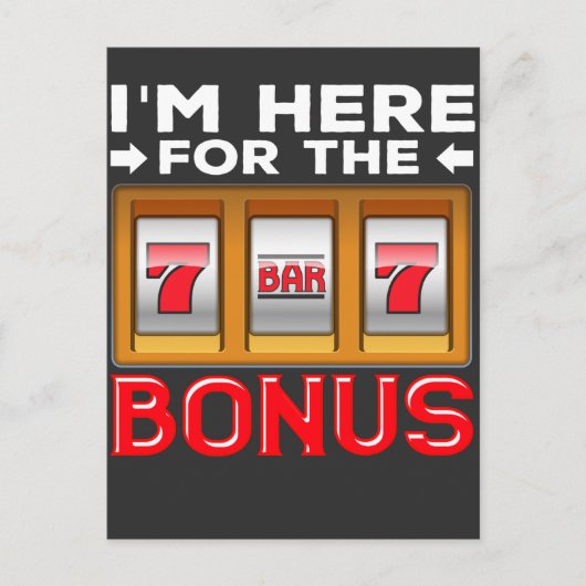 Slot Machine Gambling Funny Casino Fan Briefkaart (Voorkant)