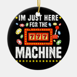 Slot Machine Gambling Lover Funny Casino Keramisch Ornament