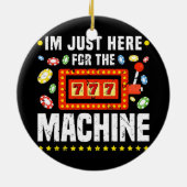 Slot Machine Gambling Lover Funny Casino Keramisch Ornament (Achterkant)