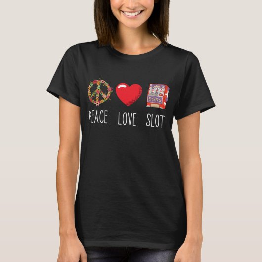 Slot Machine Gambling Player Love T-shirt (Voorkant)