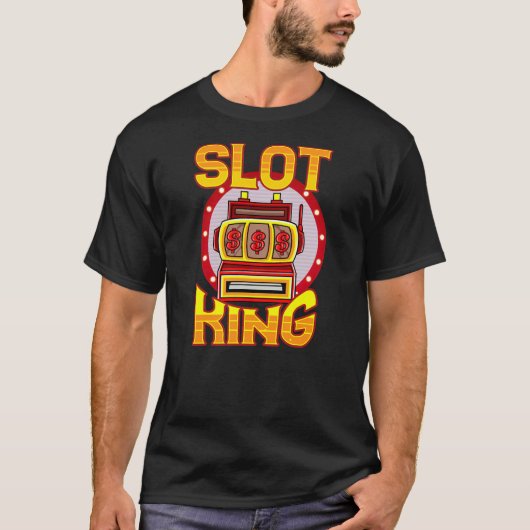Slot Machine Las Vegas Slot King Gamble Win T-shirt (Voorkant)