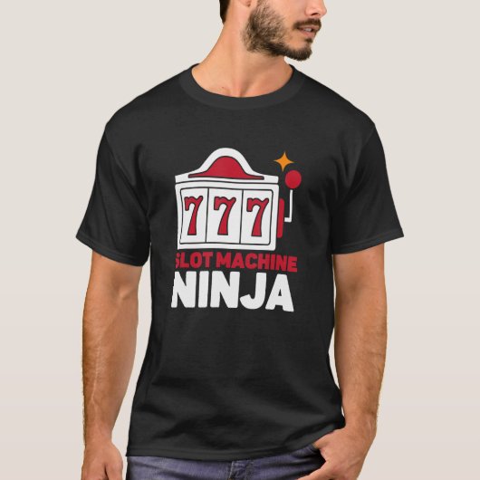 Slot Machine Ninja Casino Player Gambling T-shirt (Voorkant)