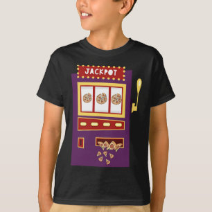 Slot Machine Pizza Jackpot Grappig Gokken Pizza Fo T-shirt