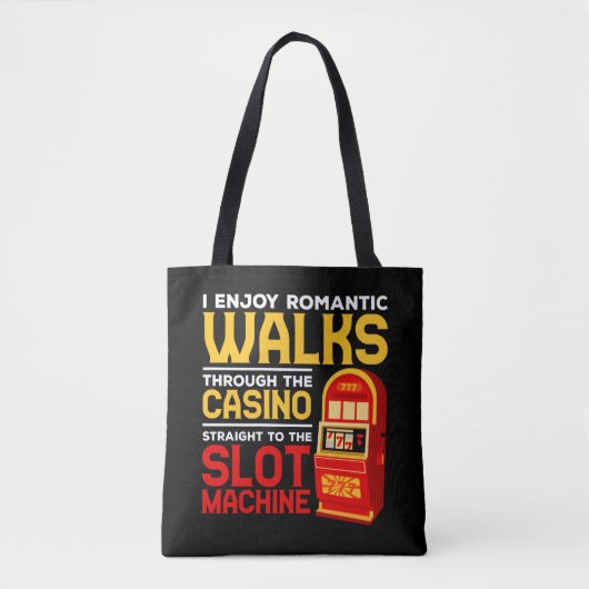 Slot Machine Player Funny Casino Gambling Humor Tote Bag (Voorkant)