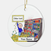 Slot Machine Player - Mannelijk Keramisch Ornament (Links)