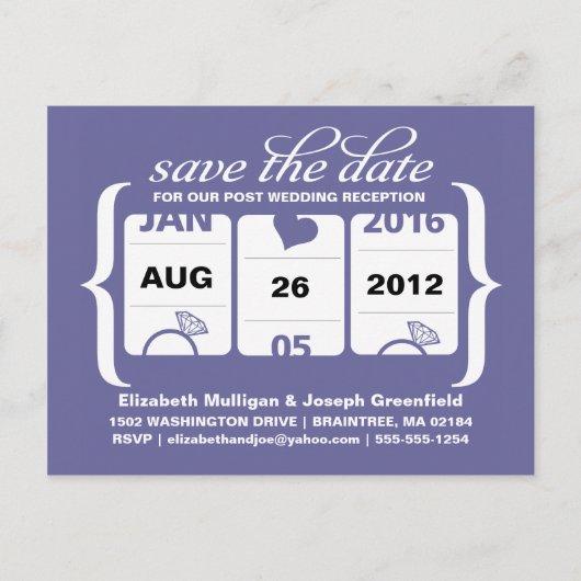 Slot Machine Post bruiloft receptie Briefkaart (Voorkant)