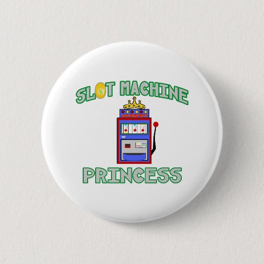 Slot Machine Princess (Tiara) Ronde Button 5,7 Cm (Voorkant)