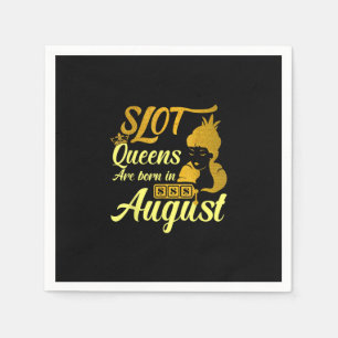 Slot Machine Queen August Birthday Servet