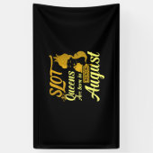 Slot Machine Queen August Birthday Spandoek (Verticaal)