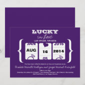 Slot Machine Save the Date - Weddenschap (Voorkant / Achterkant)