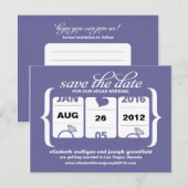 Slot Machine Save the Date - Weddenschap Aankondigingskaart (Voorkant / Achterkant)