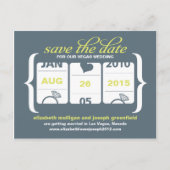 Slot Machine Save the Date - Weddenschap Aankondigingskaart (Voorkant)
