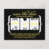 Slot Machine Save the Date - Weddenschap Aankondigingskaart (Voorkant)