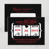 Slot Machine Save the Date - Weddenschap Aankondigingskaart (Voorkant / Achterkant)